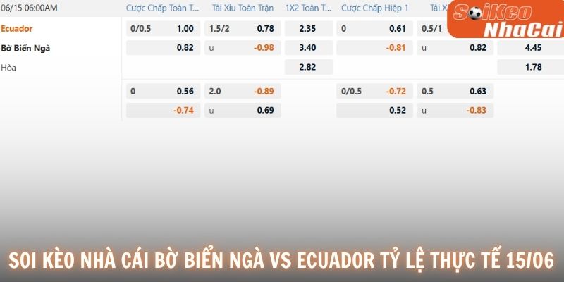 Soi kèo nhà cái Bờ Biển Ngà vs Ecuador tỷ lệ thực tế 15/06